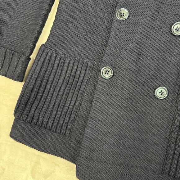 VTG Ermenegildo Zegna Womens Wool Knit Jacket Coat Double Breasted Size S Italy - Picture 2 of 9